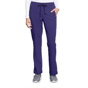Purple Scrub Pants Small Drawstring Barco Motion Womens Straight Leg Pockets